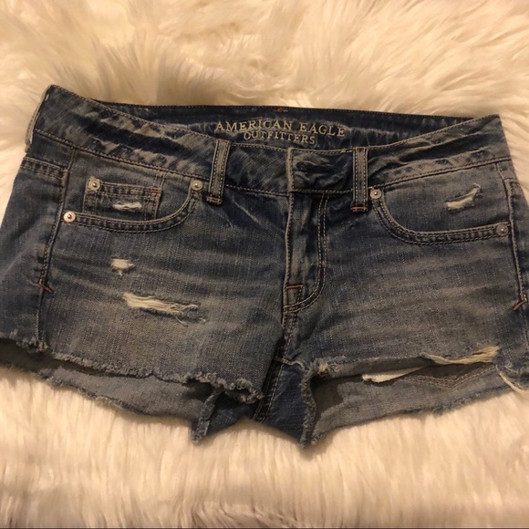 american eagle cutoff distressed denim shorts - Picture 1 of 6